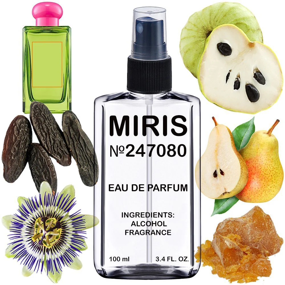 MIRIS No. 247080, Inspired by Tropical Cherimoya Cologne, Long-Lasting Unisex Eau de Parfum for Women & Men, Spray 3.4 Fl Oz / 100 ml