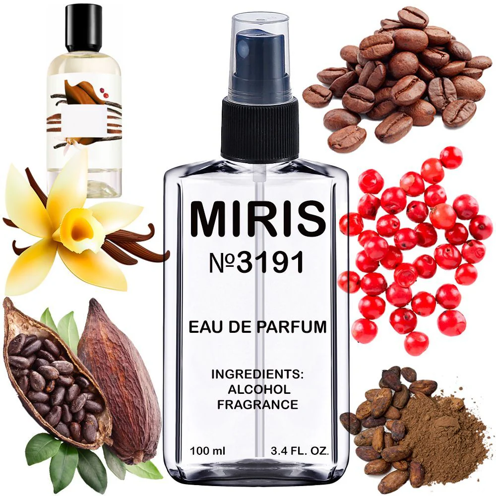 MIRIS No. 3191, Inspired by Cuir de Nuit, Long-Lasting Unisex Eau de Parfum for Women & Men, Spray 3.4 Fl Oz / 100 ml