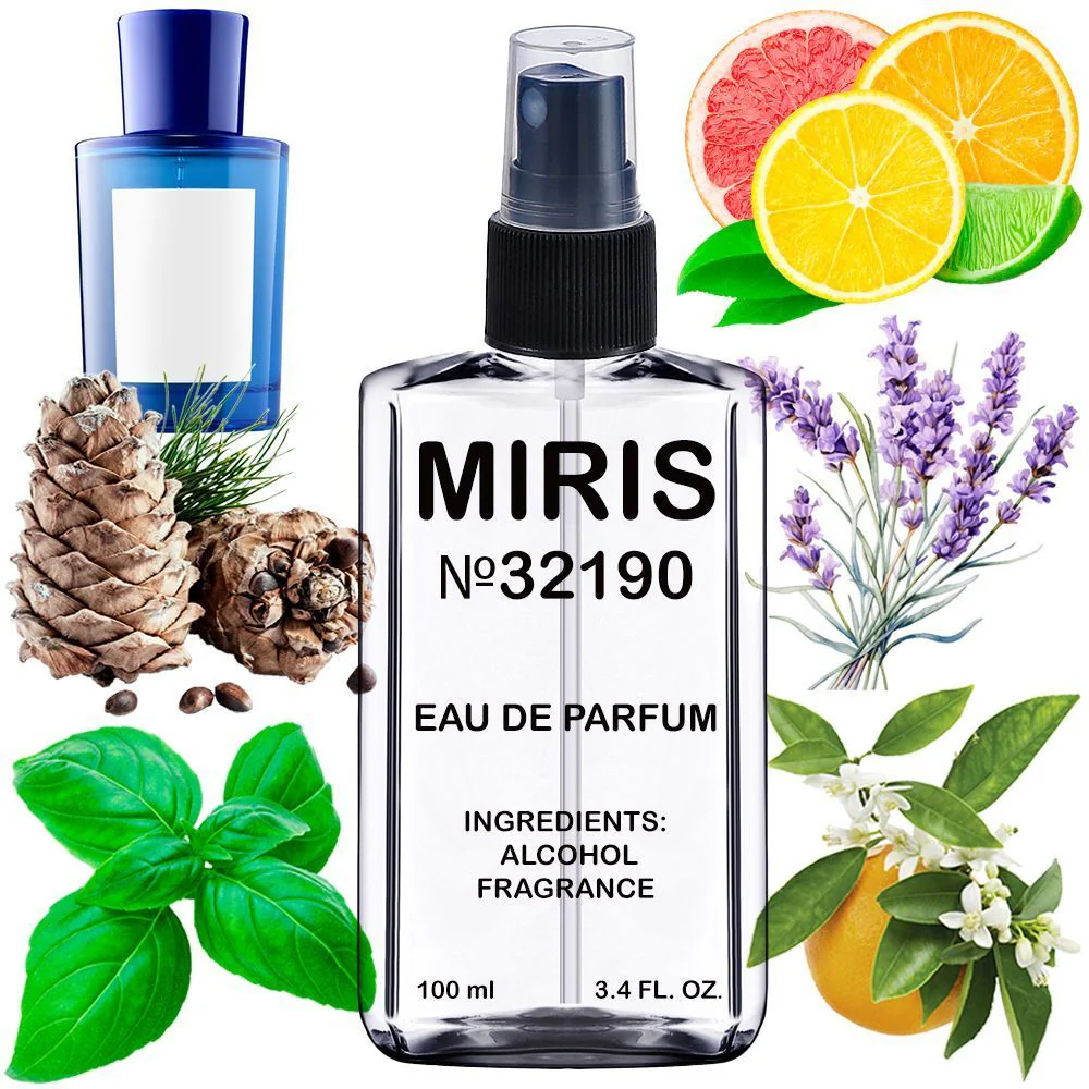 MIRIS No. 32190, Inspired by Cedro Di Taormina, Long-Lasting Unisex Eau de Parfum for Women & Men, Spray 3.4 Fl Oz / 100 ml