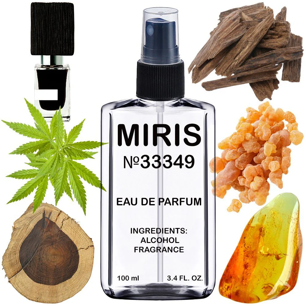 MIRIS No. 33349, Inspired by Black Afgano, Long-Lasting Unisex Eau de Parfum for Women & Men, Spray 3.4 Fl Oz / 100 ml