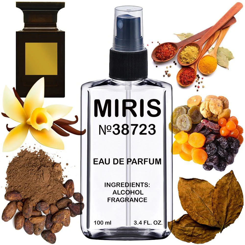 MIRIS No. 38723, Inspired by Tobacco Vanille, Long-Lasting Unisex Eau de Parfum for Women & Men, Spray 3.4 Fl Oz / 100 ml