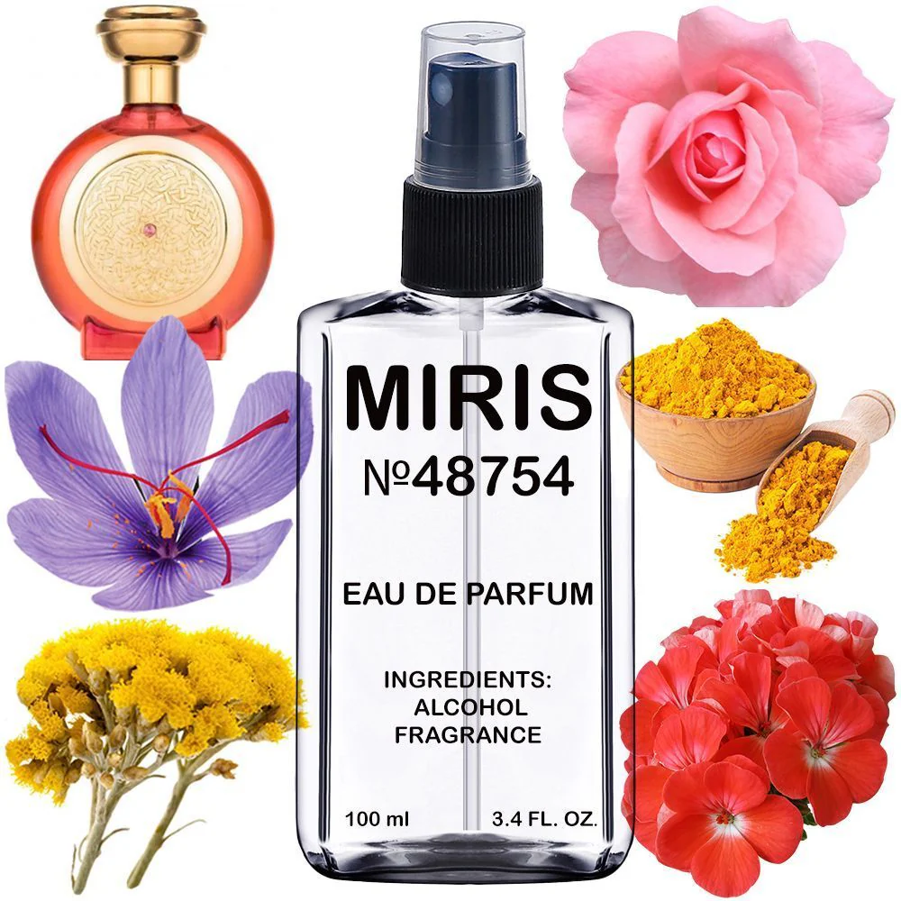 MIRIS No. 48754, Inspired by Rose Sapphire, Long-Lasting Unisex Eau de Parfum for Women & Men, Spray 3.4 Fl Oz / 100 ml