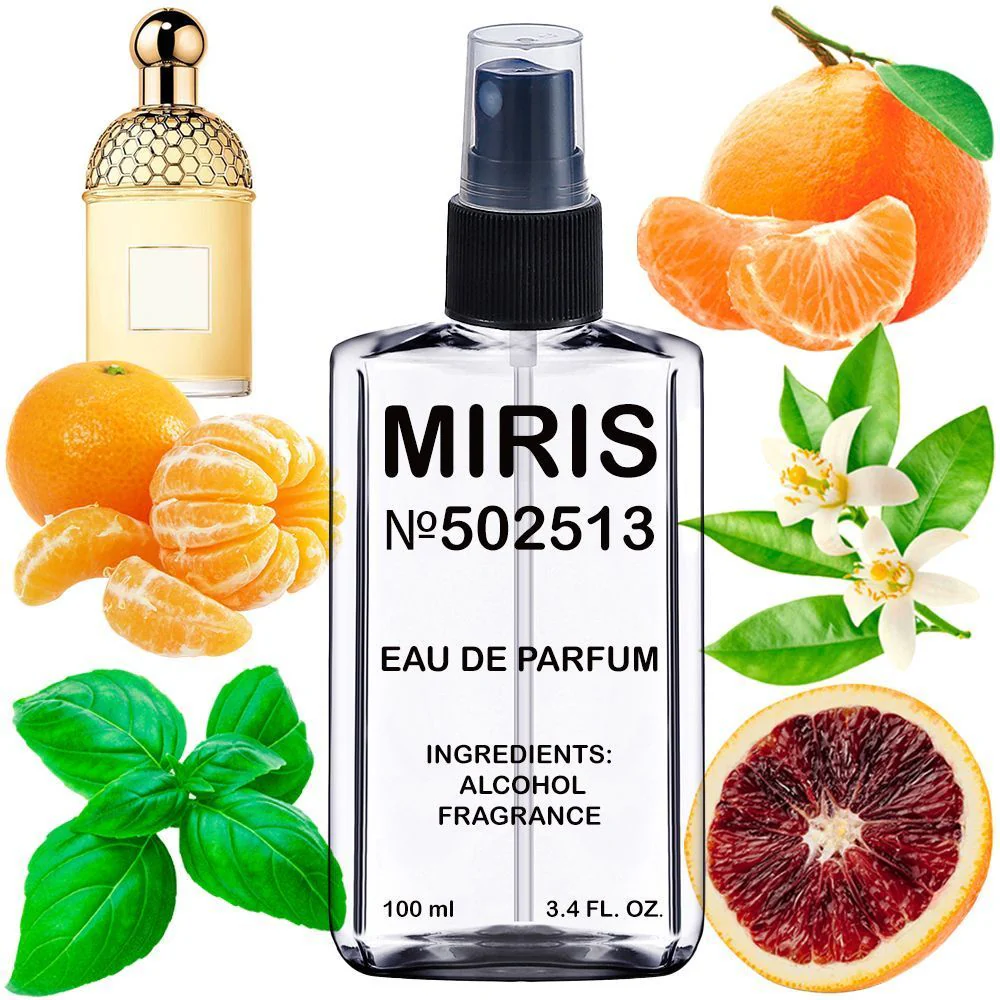 MIRIS No. 502513, Inspired by Ale Mandarine Basilic, Long-Lasting Eau de Parfum for Women, Spray 3.4 Fl Oz / 100 ml