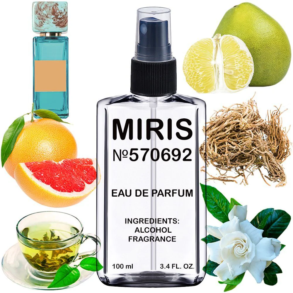 MIRIS No. 570692, Inspired by Pomelo Sorrento, Long-Lasting Unisex Eau de Parfum for Women & Men, Spray 3.4 Fl Oz / 100 ml