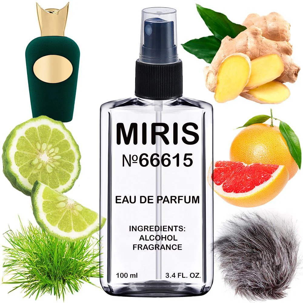 MIRIS No. 66615, Inspired by Perfumes Vibrato, Long-Lasting Unisex Eau de Parfum for Women & Men, Spray 3.4 Fl Oz / 100 ml
