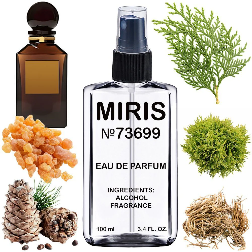 MIRIS No. 73699, Inspired by Bois Marocain 2022, Long-Lasting Unisex Eau de Parfum for Women & Men, Spray 3.4 Fl Oz / 100 ml