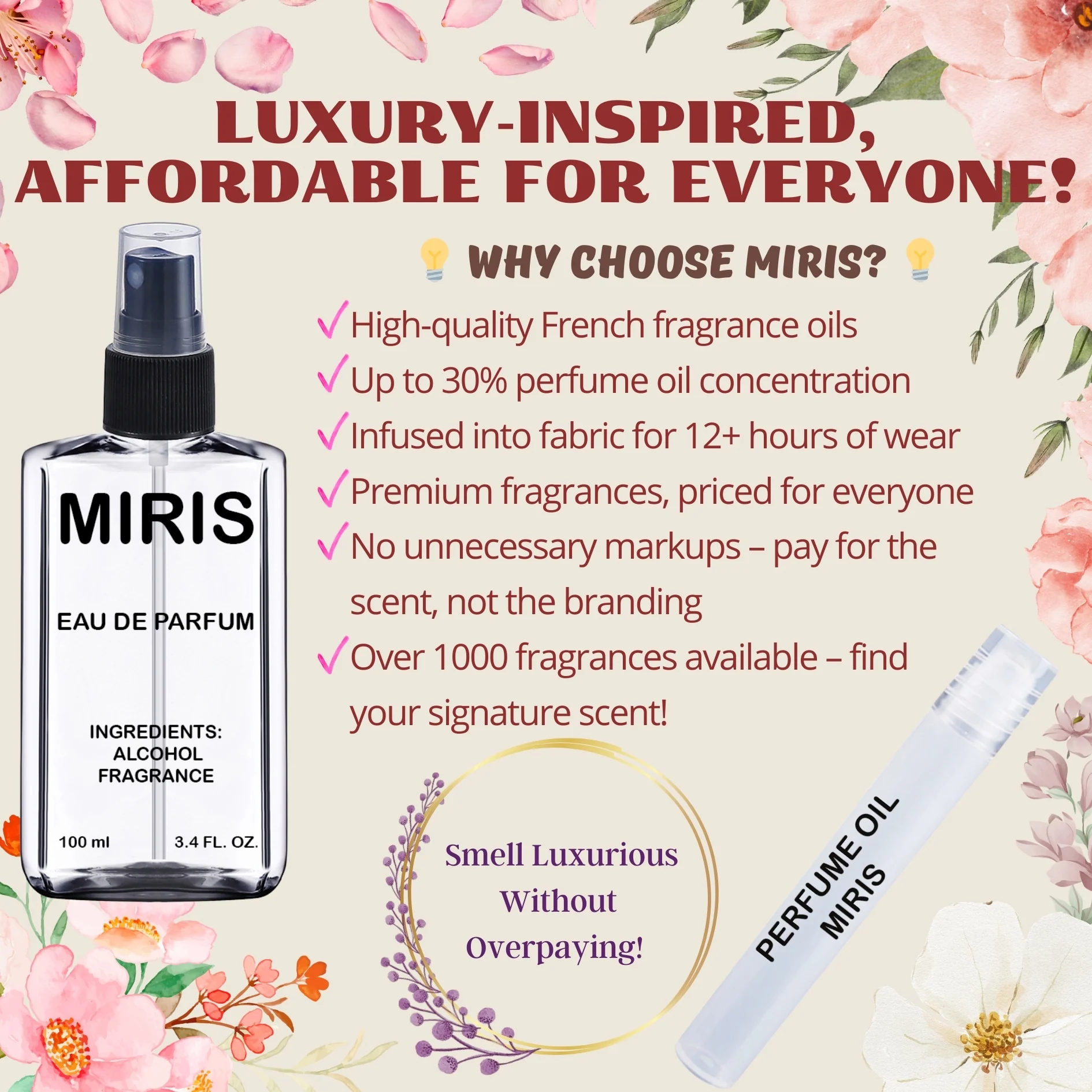 MIRIS No. 73699, Inspired by Bois Marocain 2022, Long-Lasting Unisex Perfume Oil for Women & Men Roll-On, Rollerball 0.34 Fl Oz / 10 ml - Image 4