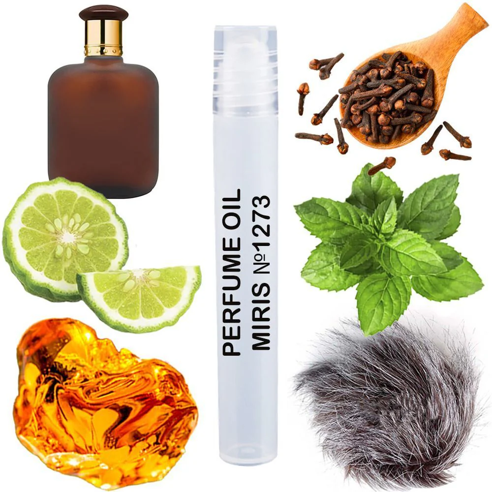 MIRIS No. 1273, Inspired by Double Whisk, Long-Lasting Perfume Oil for Men Roll-On, Rollerball 0.34 Fl Oz / 10 ml