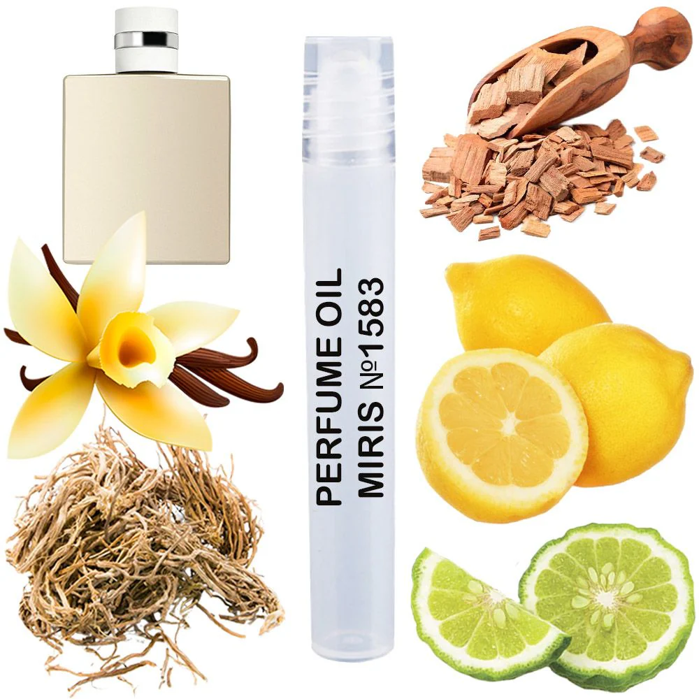 MIRIS No. 1583, Inspired by Allure Homme Blanche, Long-Lasting Perfume Oil for Men Roll-On, Rollerball 0.34 Fl Oz / 10 ml