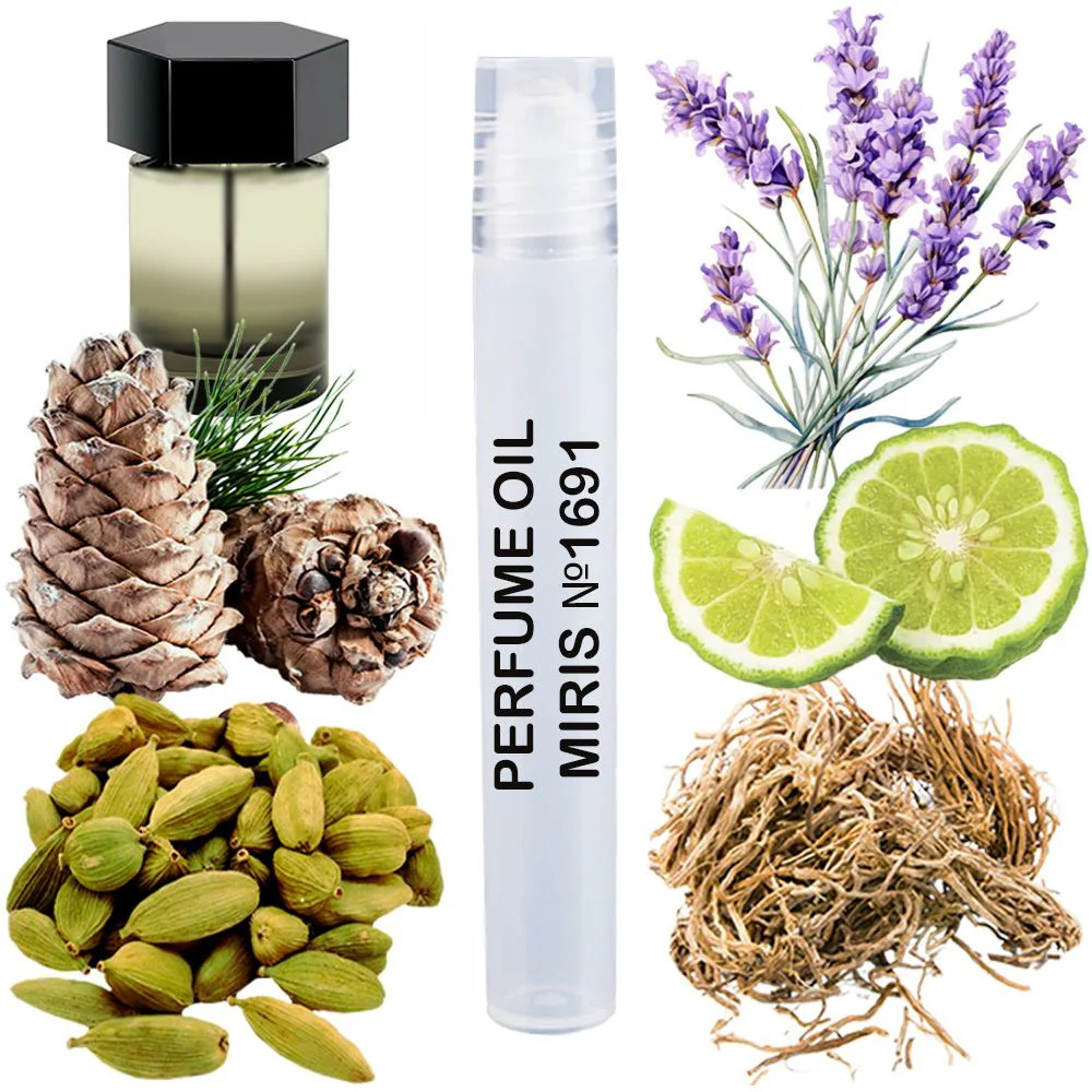 MIRIS No. 1691, Inspired by Ysls La Nuit De L Homme 2009, Long-Lasting Perfume Oil for Men Roll-On, Rollerball 0.34 Fl Oz / 10 ml