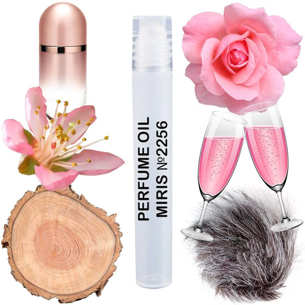 MIRIS No. 2256, Inspired by 212 Vip Rose, Long-Lasting Perfume Oil for Women Roll-On, Rollerball 0.34 Fl Oz / 10 ml