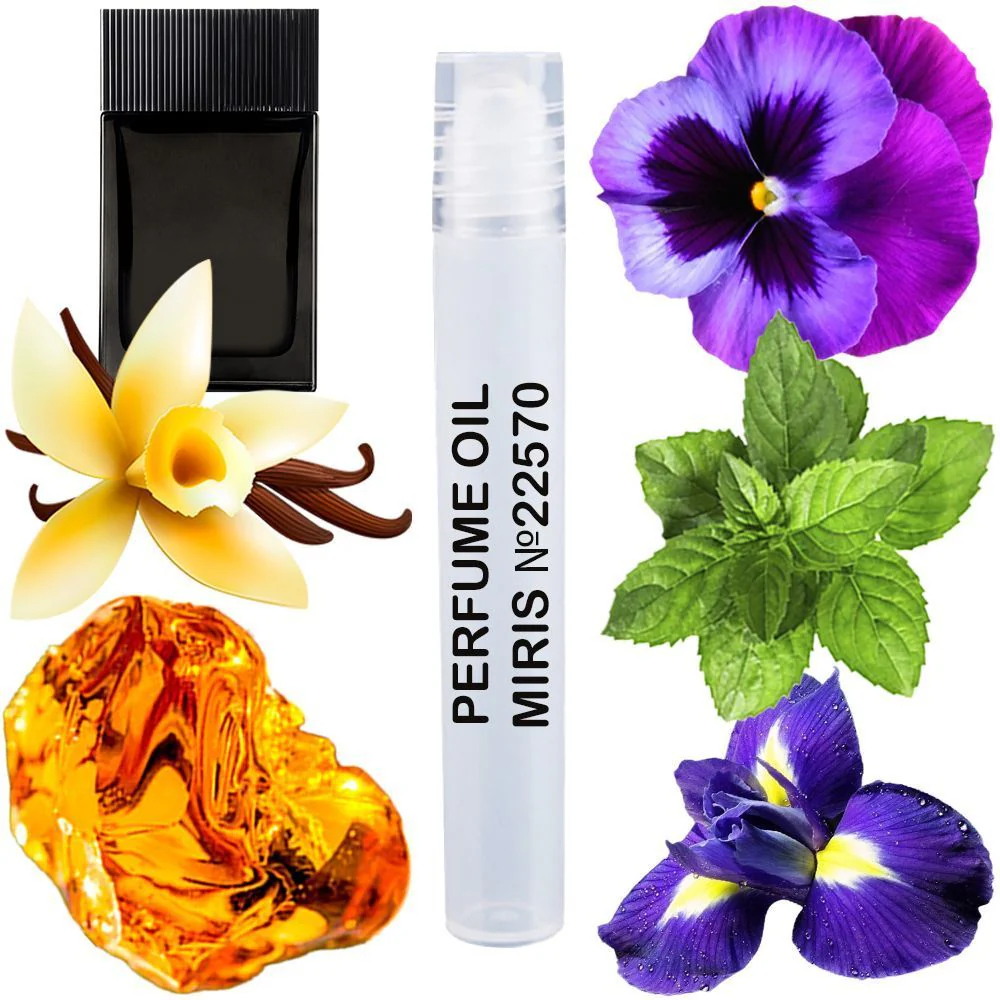 MIRIS No. 22570, Inspired by Noir, Long-Lasting Perfume Oil for Men Roll-On, Rollerball 0.34 Fl Oz / 10 ml
