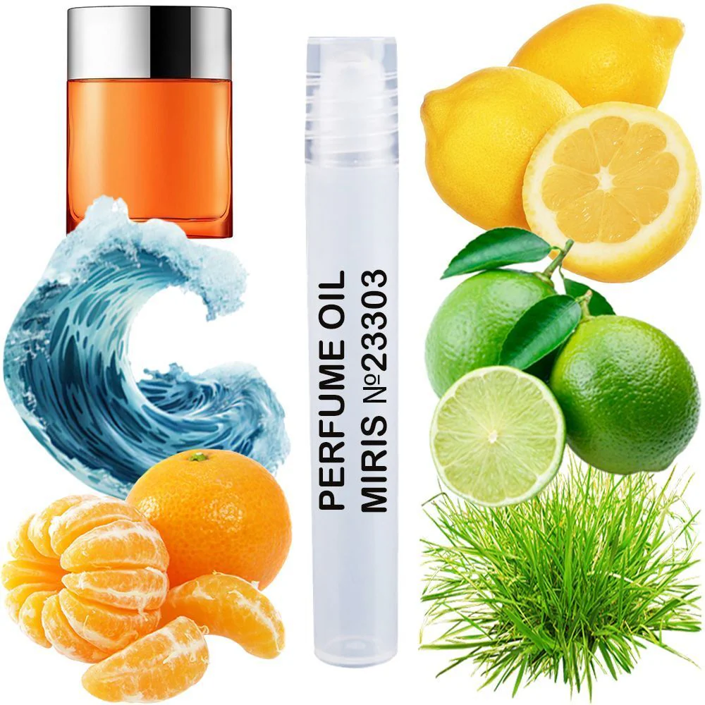 MIRIS No. 23303, Inspired by Happy, Long-Lasting Perfume Oil for Men Roll-On, Rollerball 0.34 Fl Oz / 10 ml
