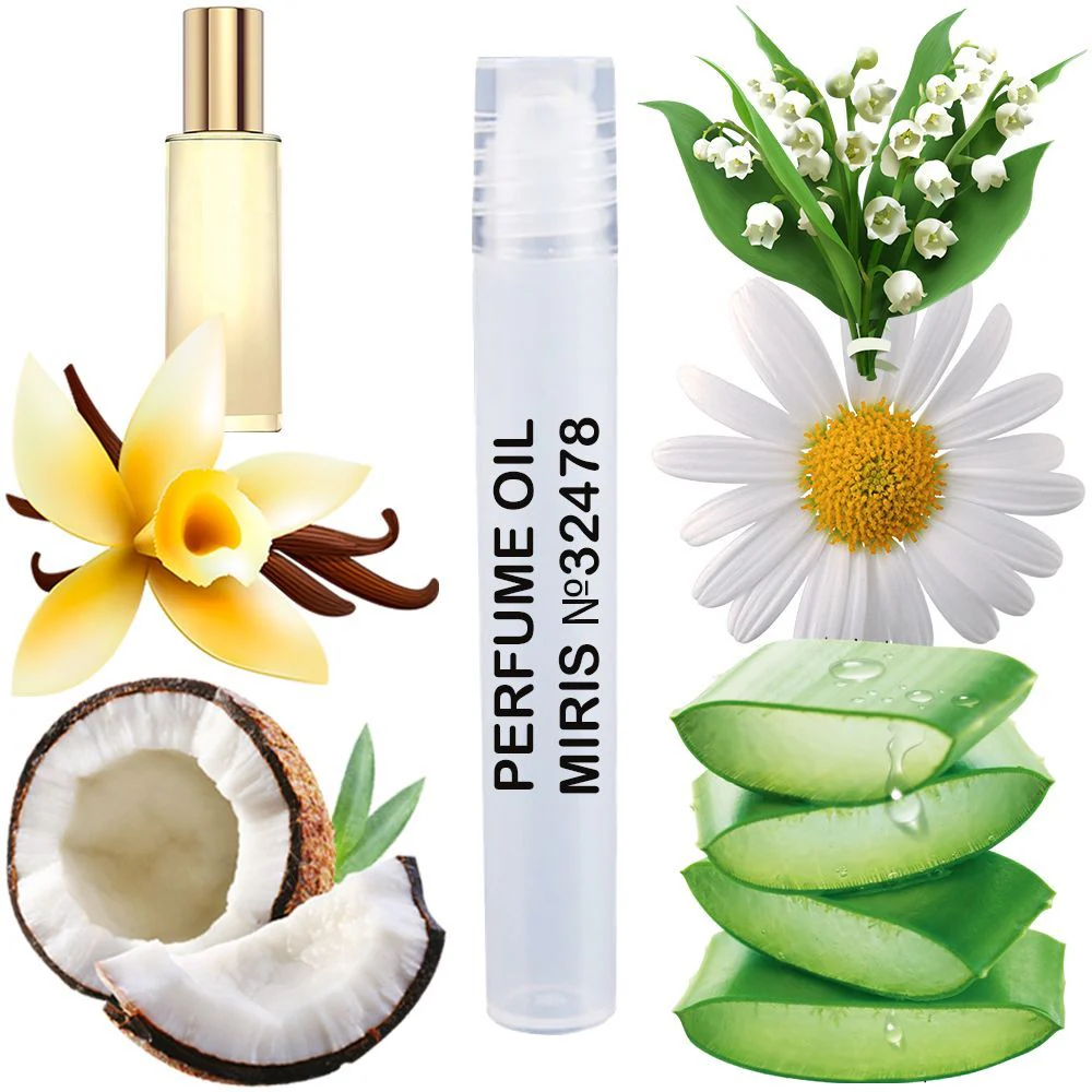 MIRIS No. 32478, Inspired by Coconut Passion, Long-Lasting Perfume Oil for Women Roll-On, Rollerball 0.34 Fl Oz / 10 ml