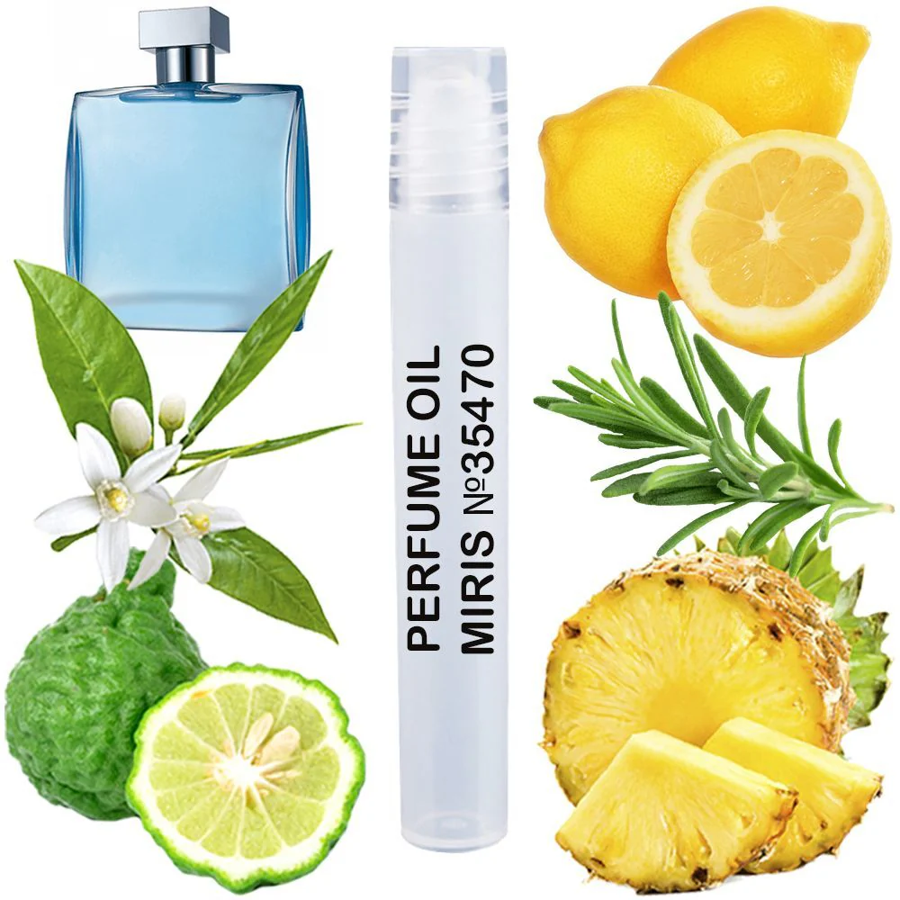 MIRIS No. 35470, Inspired by Chrome, Long-Lasting Perfume Oil for Men Roll-On, Rollerball 0.34 Fl Oz / 10 ml