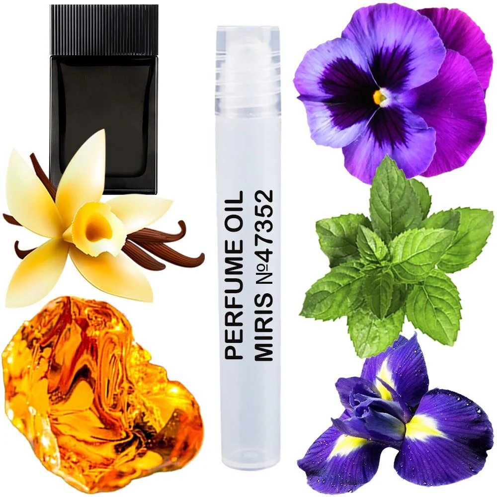 MIRIS No. 47352, Inspired by Noir, Long-Lasting Perfume Oil for Men Roll-On, Rollerball 0.34 Fl Oz / 10 ml