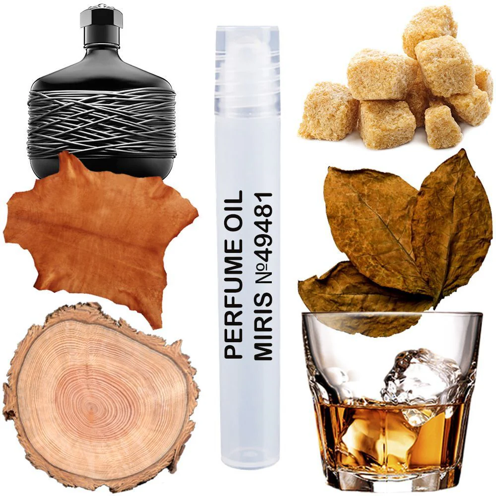 MIRIS No. 49481, Inspired by Dark Rebel, Long-Lasting Perfume Oil for Men Roll-On, Rollerball 0.34 Fl Oz / 10 ml