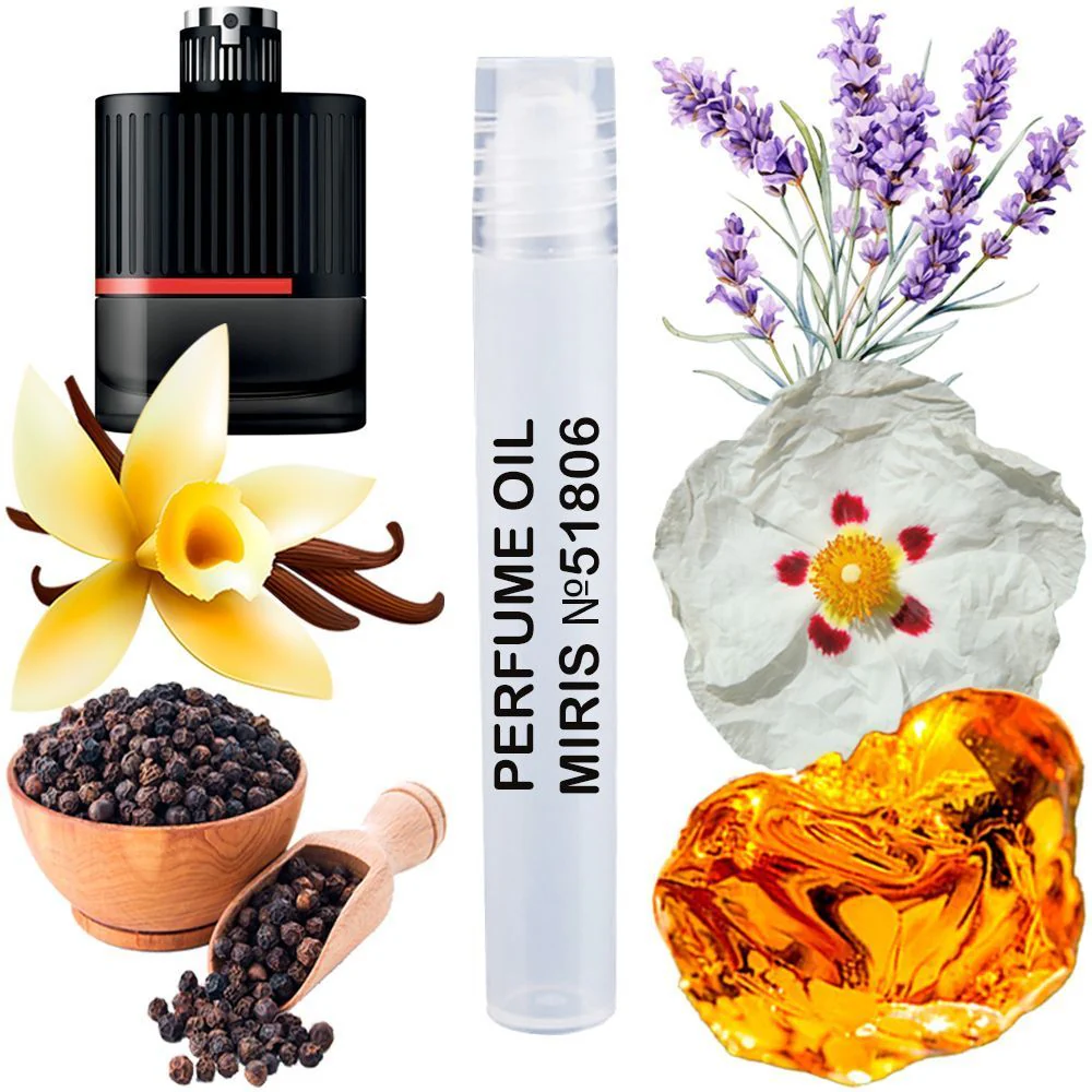 MIRIS No. 51806, Inspired by Lun Rosa Extreme, Long-Lasting Perfume Oil for Men Roll-On, Rollerball 0.34 Fl Oz / 10 ml