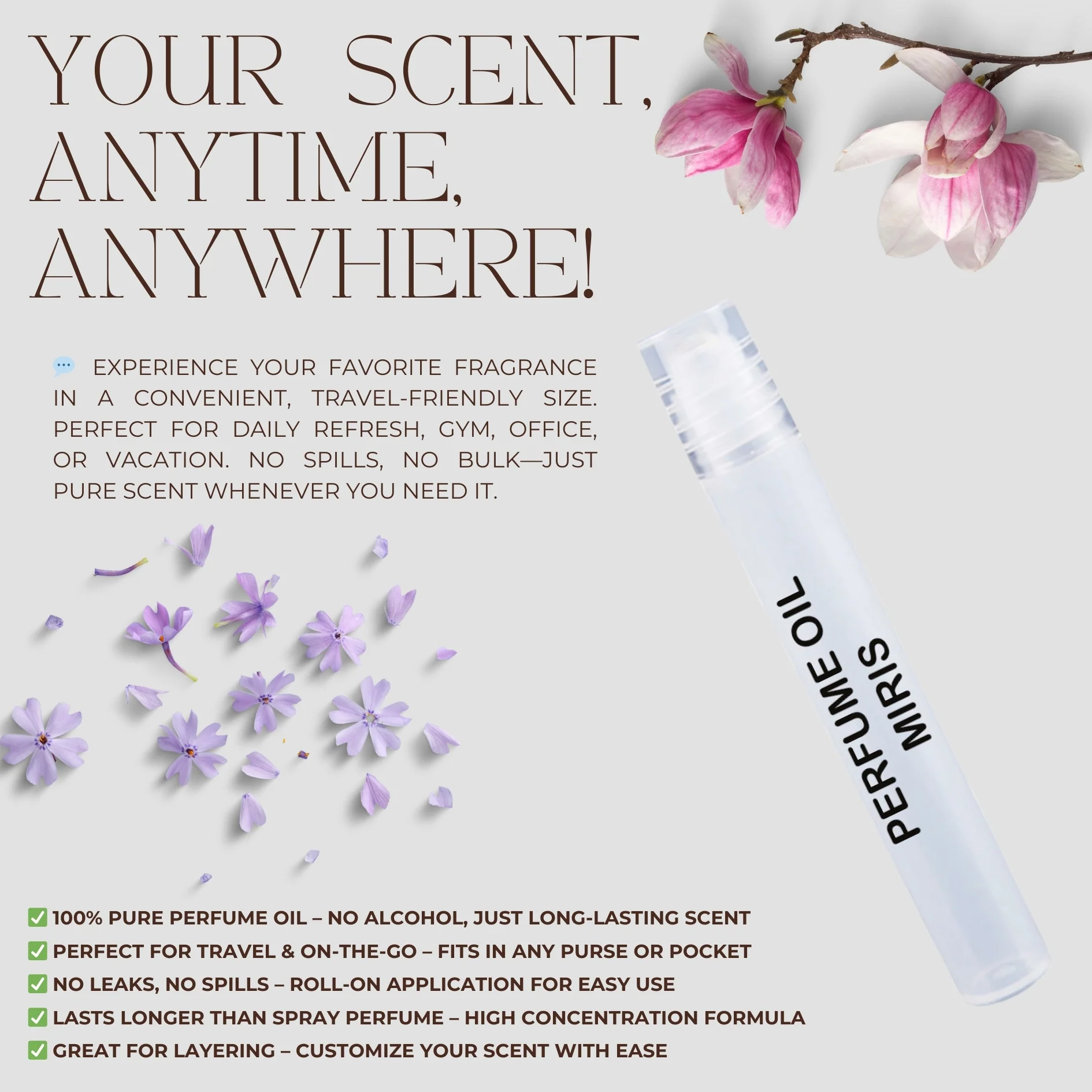 MIRIS No. 52, Inspired by Cal Kl One, Long-Lasting Unisex Perfume Oil for Women & Men Roll-On, Rollerball 0.34 Fl Oz / 10 ml - Image 2