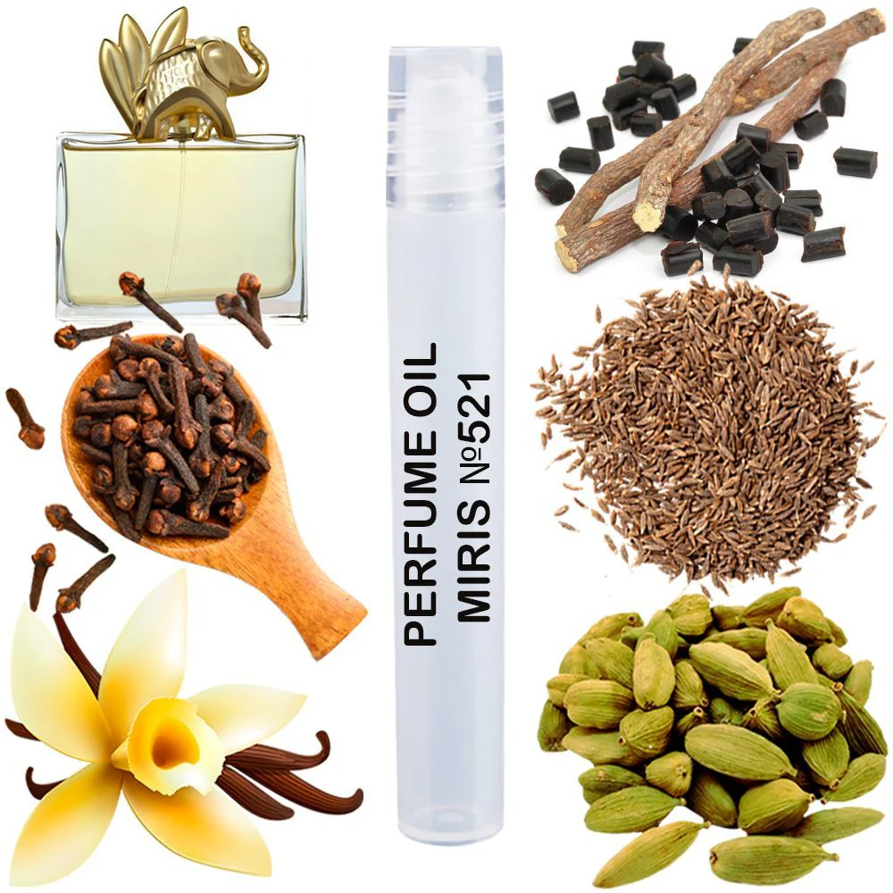 MIRIS No. 521, Inspired by Jungle L'Elephant, Long-Lasting Perfume Oil for Women Roll-On, Rollerball 0.34 Fl Oz / 10 ml