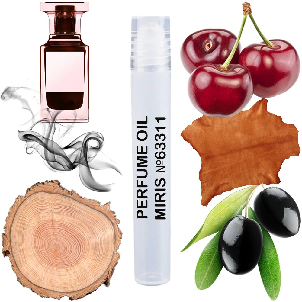 MIRIS No. 63311, Inspired by Cherry Smoke, Long-Lasting Unisex Perfume Oil for Women & Men Roll-On, Rollerball 0.34 Fl Oz / 10 ml